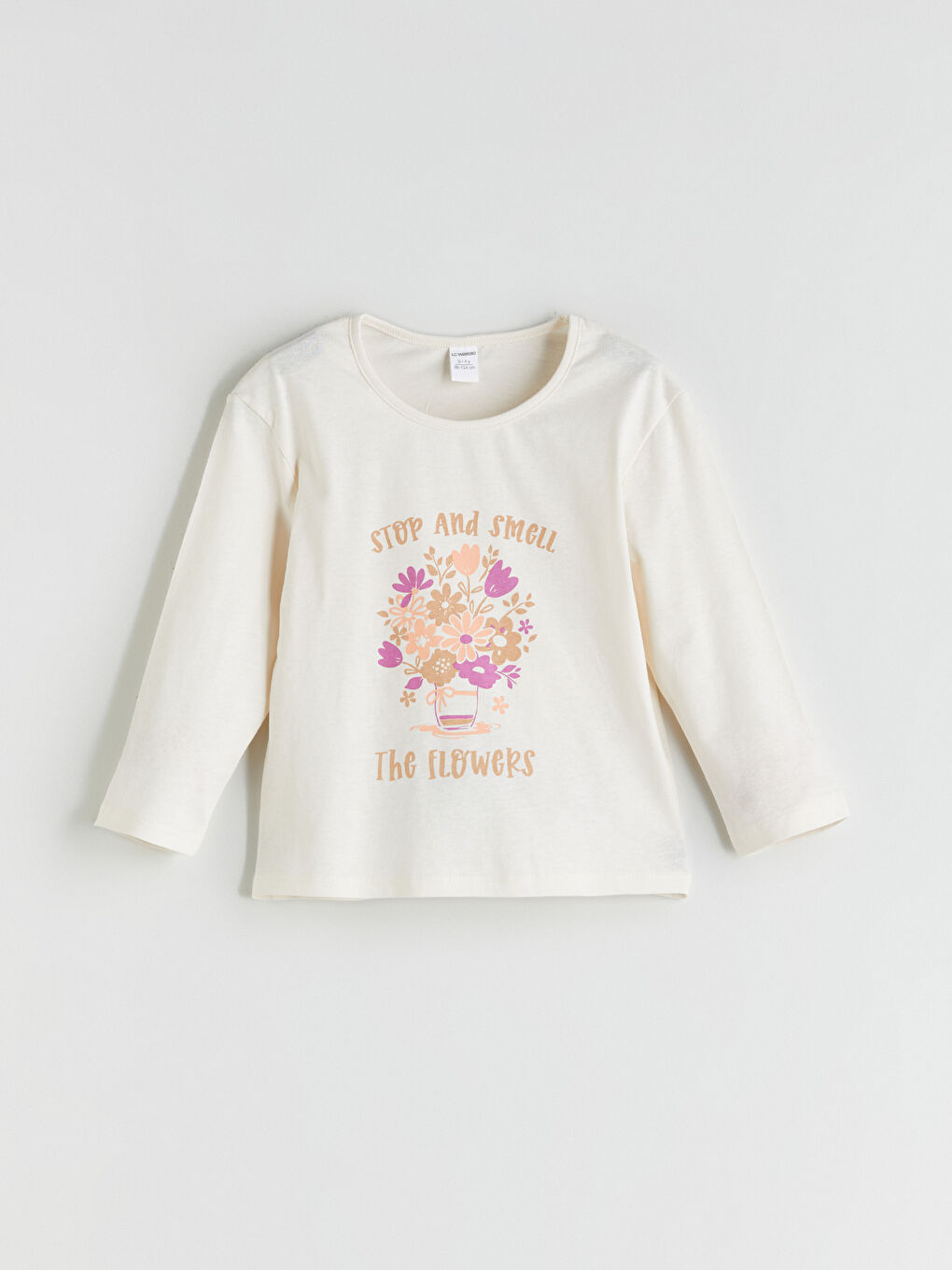 LCW Kids Crew Neck Floral Girls' T-Shirt -W56750Z1-FRC