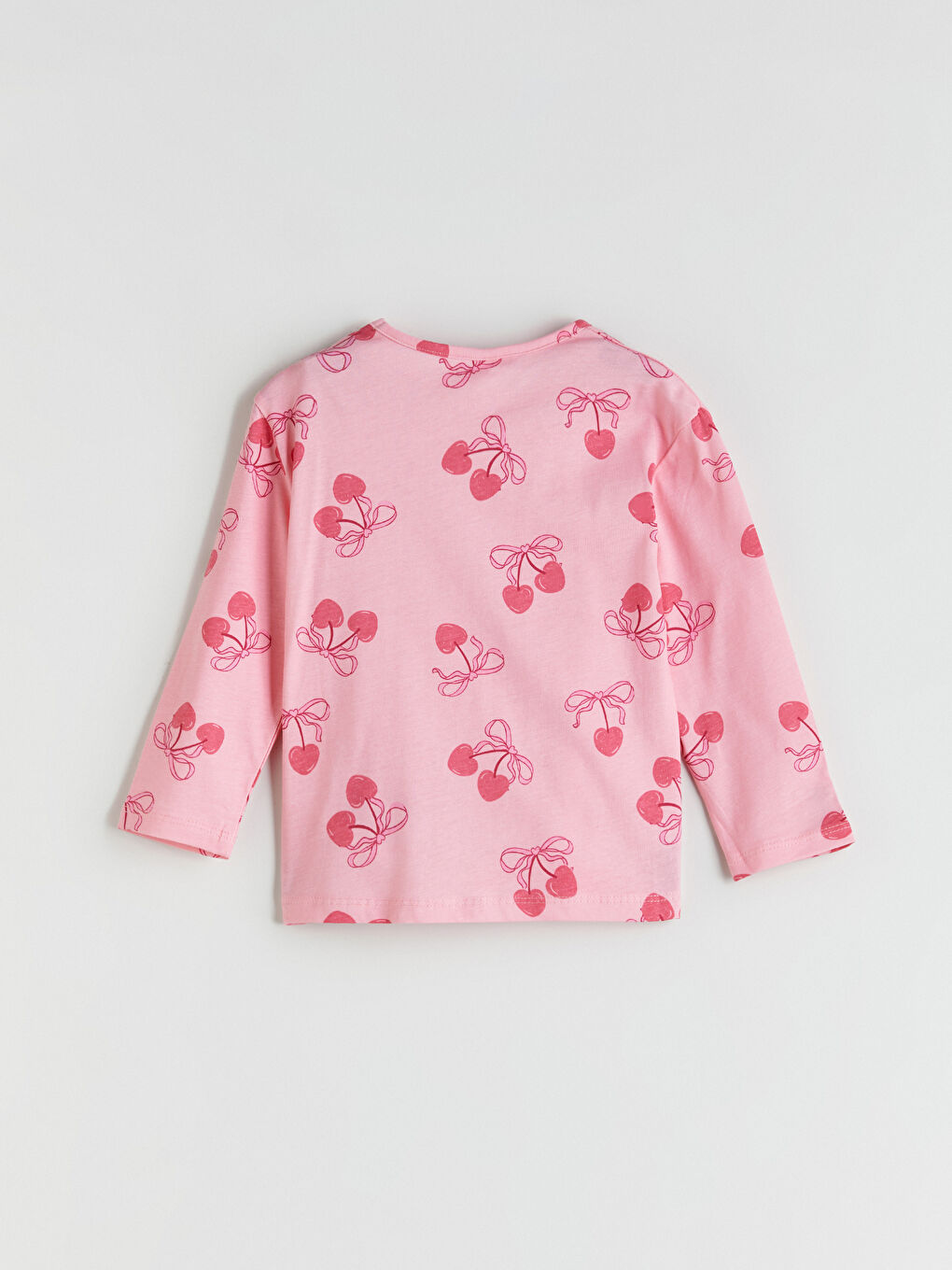 LCW Kids Crew Neck Cherry Printed Girls' T-Shirt -W56753Z1-LT4