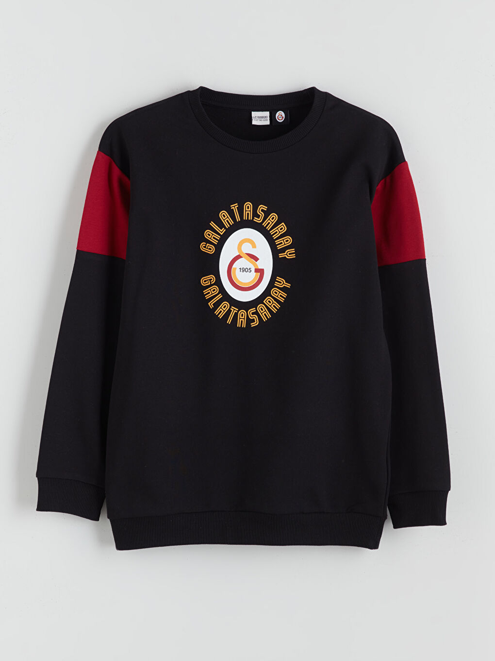 Siyah Bisiklet Yaka Galatasaray Baskılı Erkek Çocuk Sweatshirt