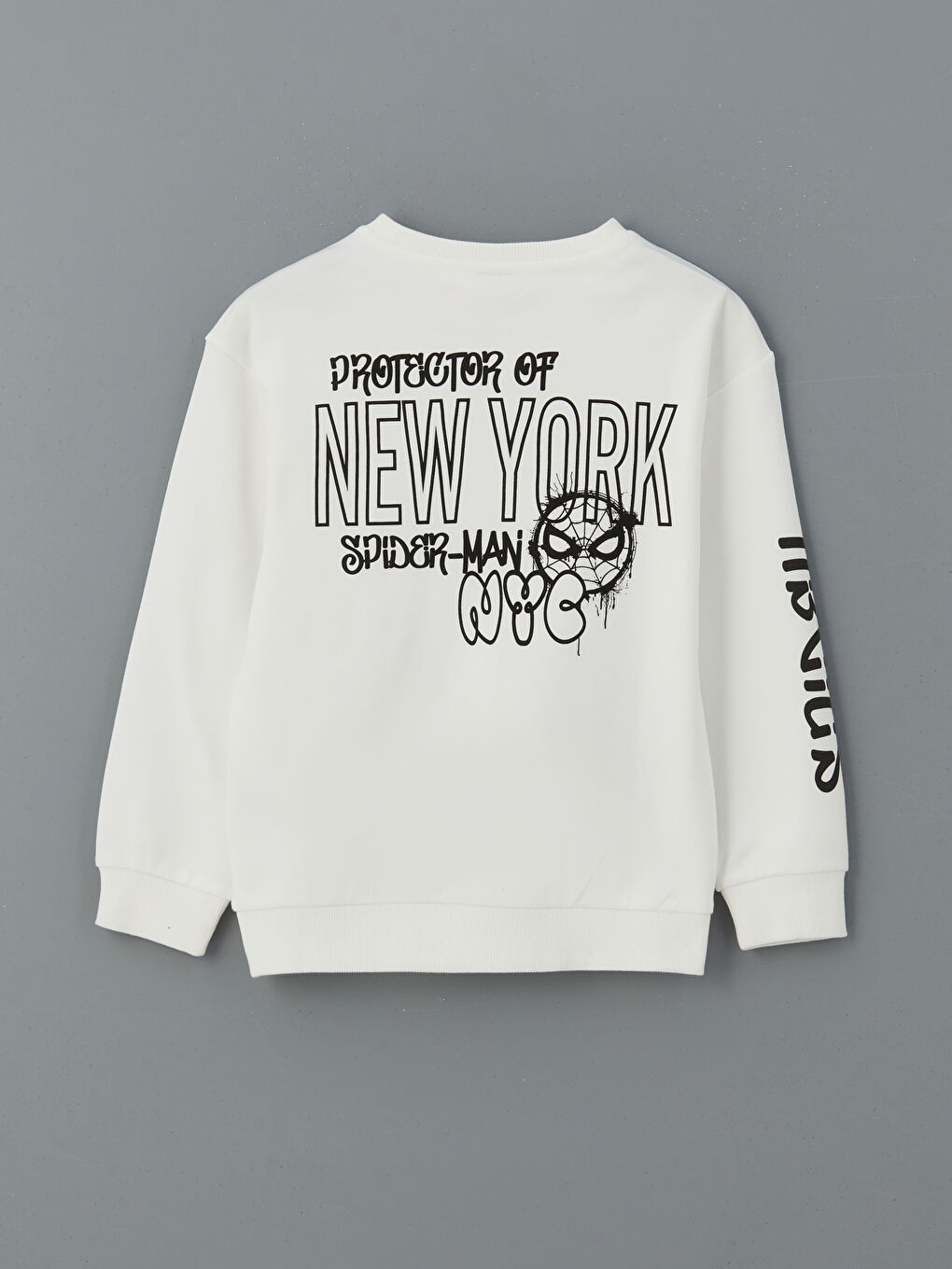 LCW Kids Crew Neck Spider-Man Printed Boys' Sweatshirt -W56786Z4-R9J