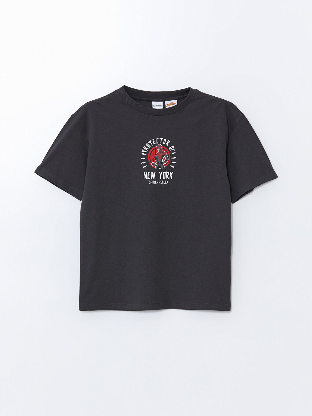 LCW Kids قميص كول مدور مطبوع سبايدر مان أولاد -W56791Z4-R34