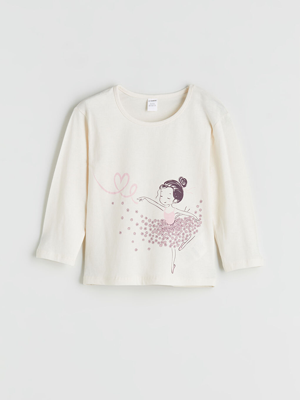 LCW Kids Crew Neck Printed Girls' T-Shirt 2 Pack -W56824Z1-FRC