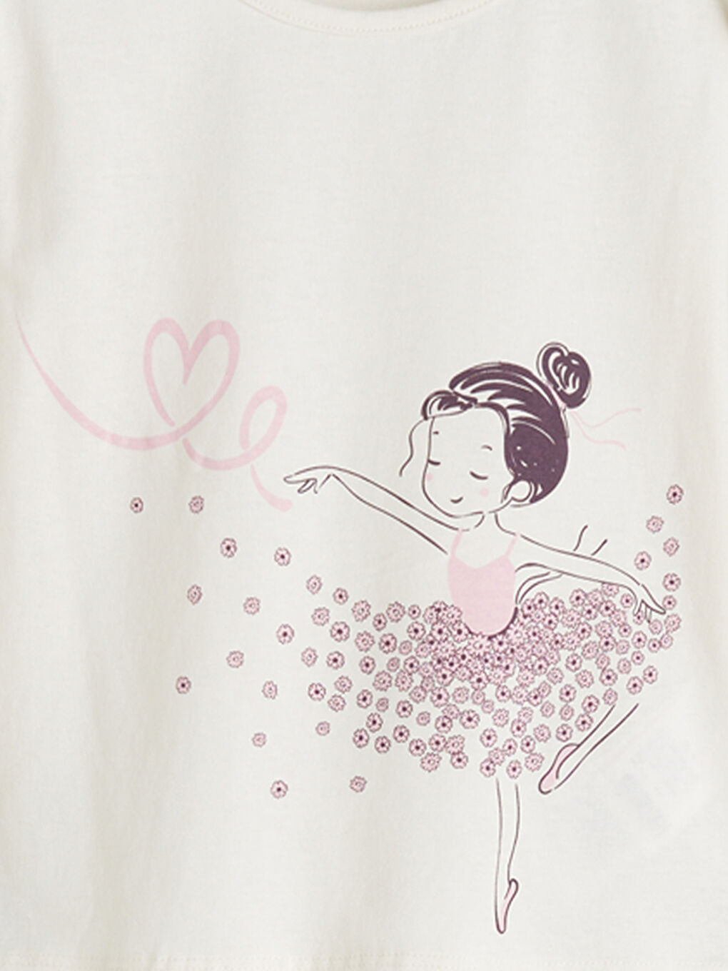 LCW Kids Crew Neck Printed Girls' T-Shirt 2 Pack -W56824Z1-FRC