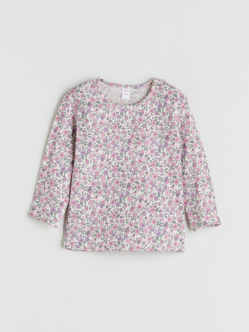 LCW Kids Crew Neck Printed Girls' T-Shirt 2 Pack -W56824Z1-FRC