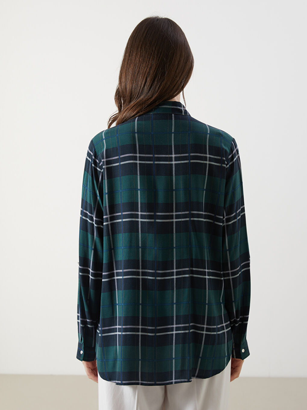 LCW Grace Plaid Women's Shirt -W56836Z8-LRR