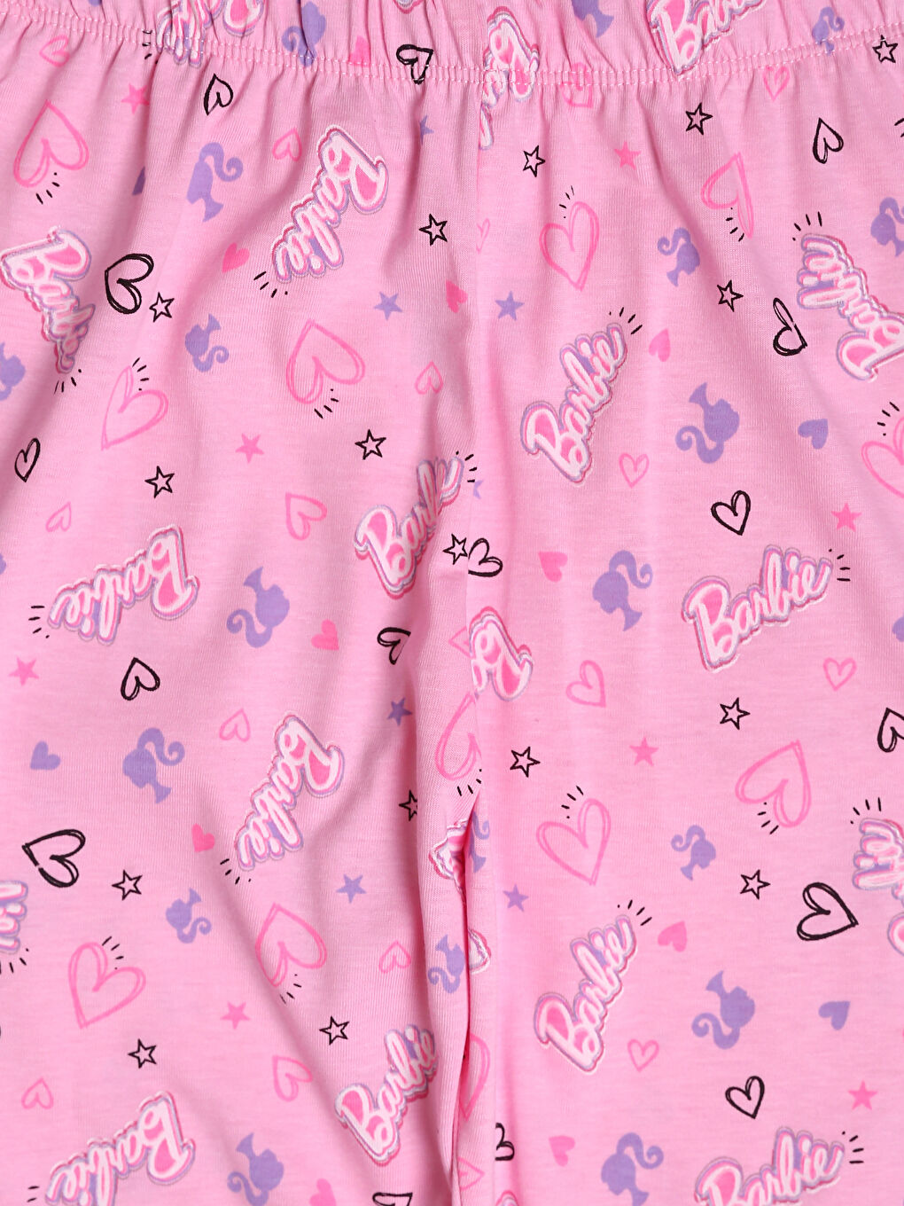 Crew Neck Barbie Printed Girls' Pyjama Set-6