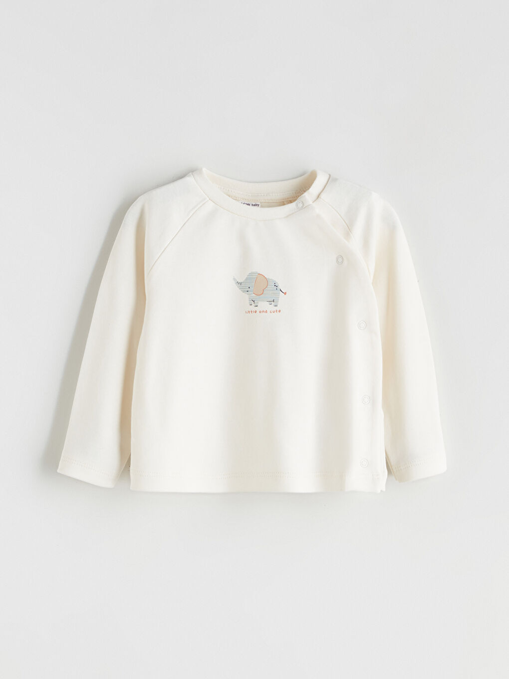 Bej Bisiklet Yaka Baskılı Kız Bebek Pijama Takımı-1