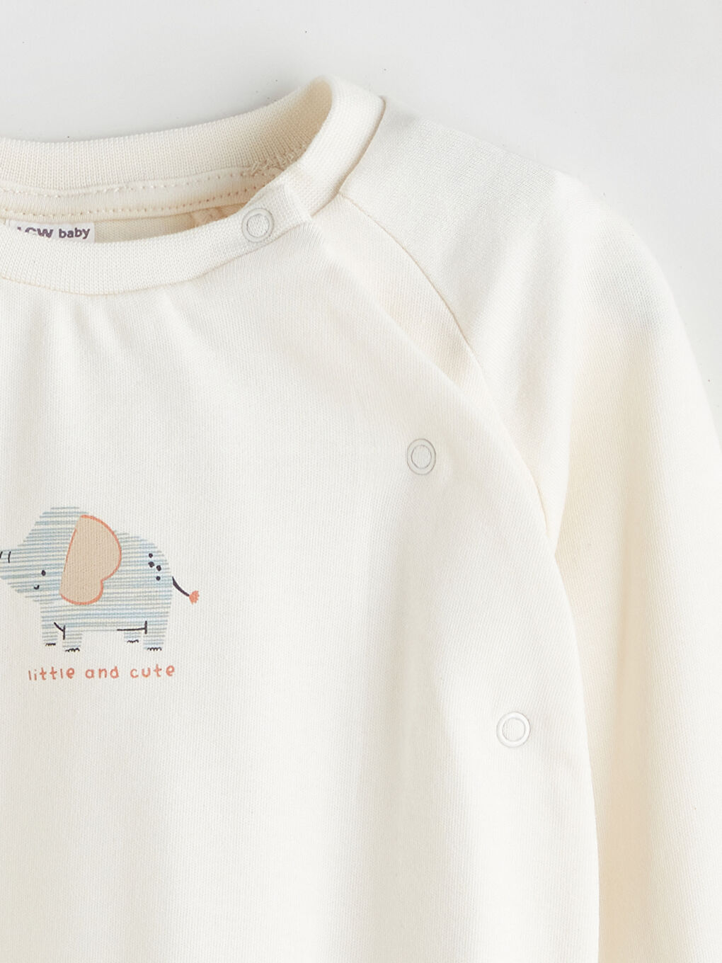 Bej Bisiklet Yaka Baskılı Kız Bebek Pijama Takımı-2