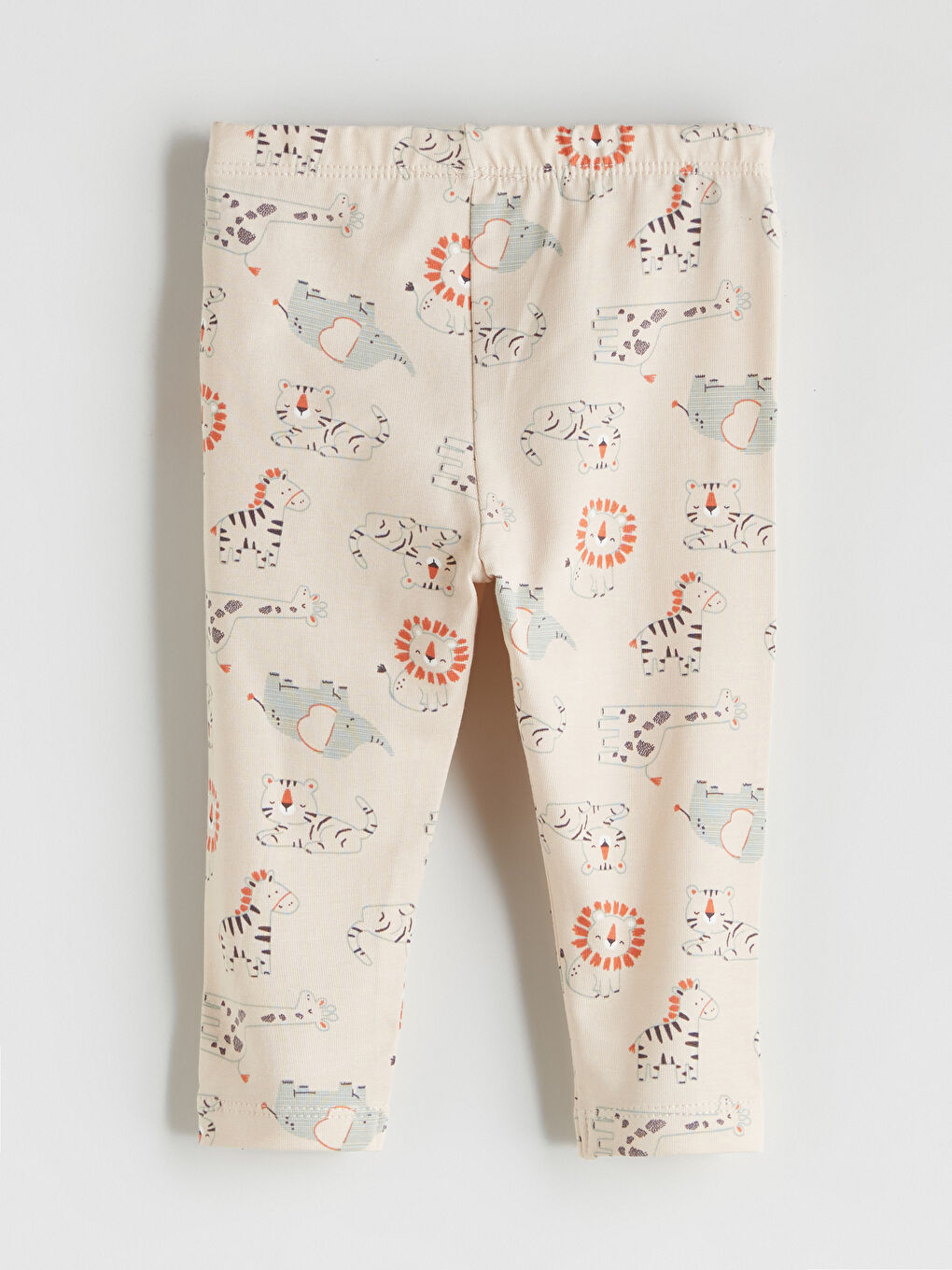 Bej Bisiklet Yaka Baskılı Kız Bebek Pijama Takımı-5