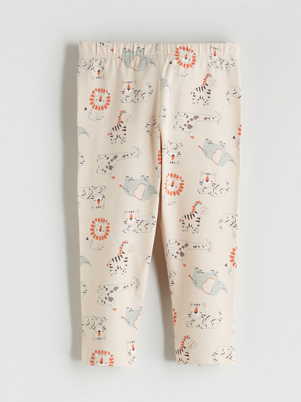 Bej Bisiklet Yaka Baskılı Kız Bebek Pijama Takımı-7