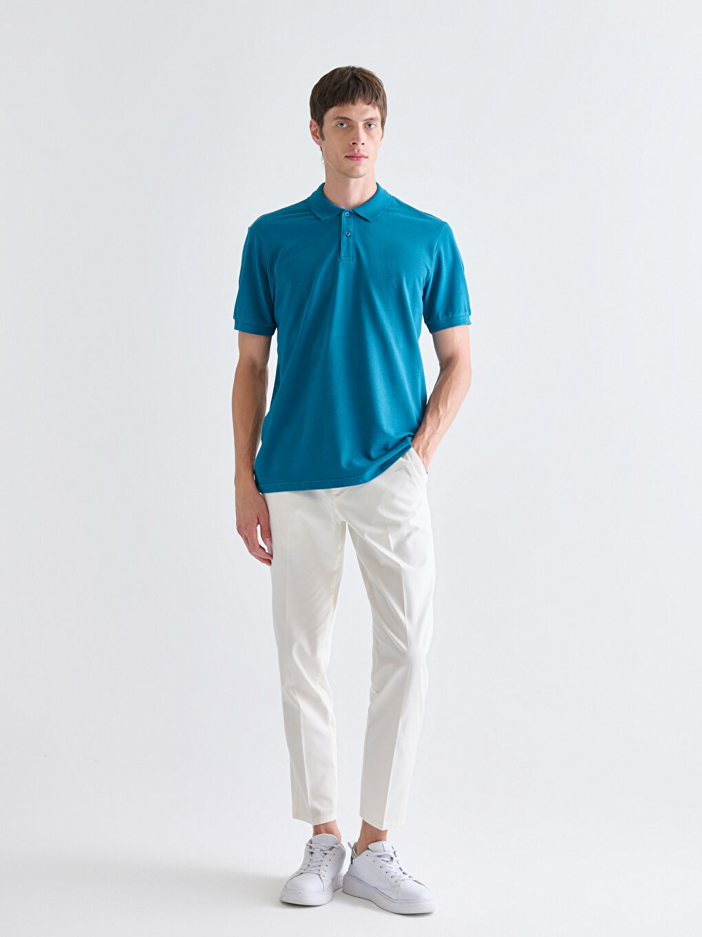 Polo Neck Pique Men's T-Shirt-1