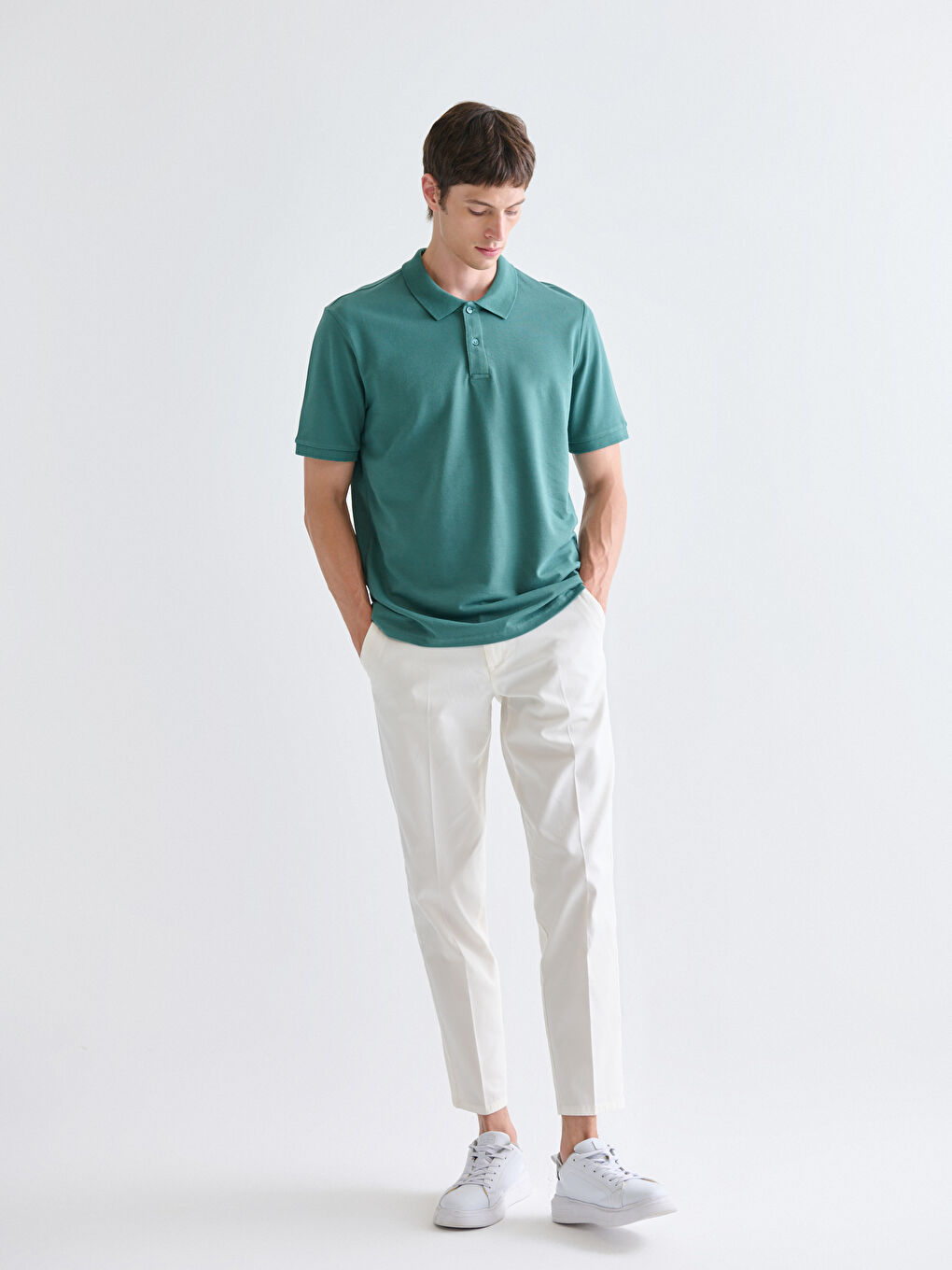 Polo Neck Pique Men's T-Shirt-1