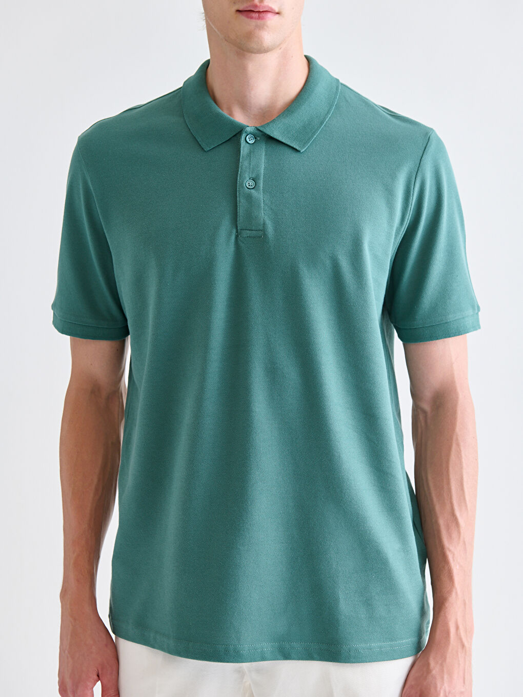 Polo Neck Pique Men's T-Shirt-2