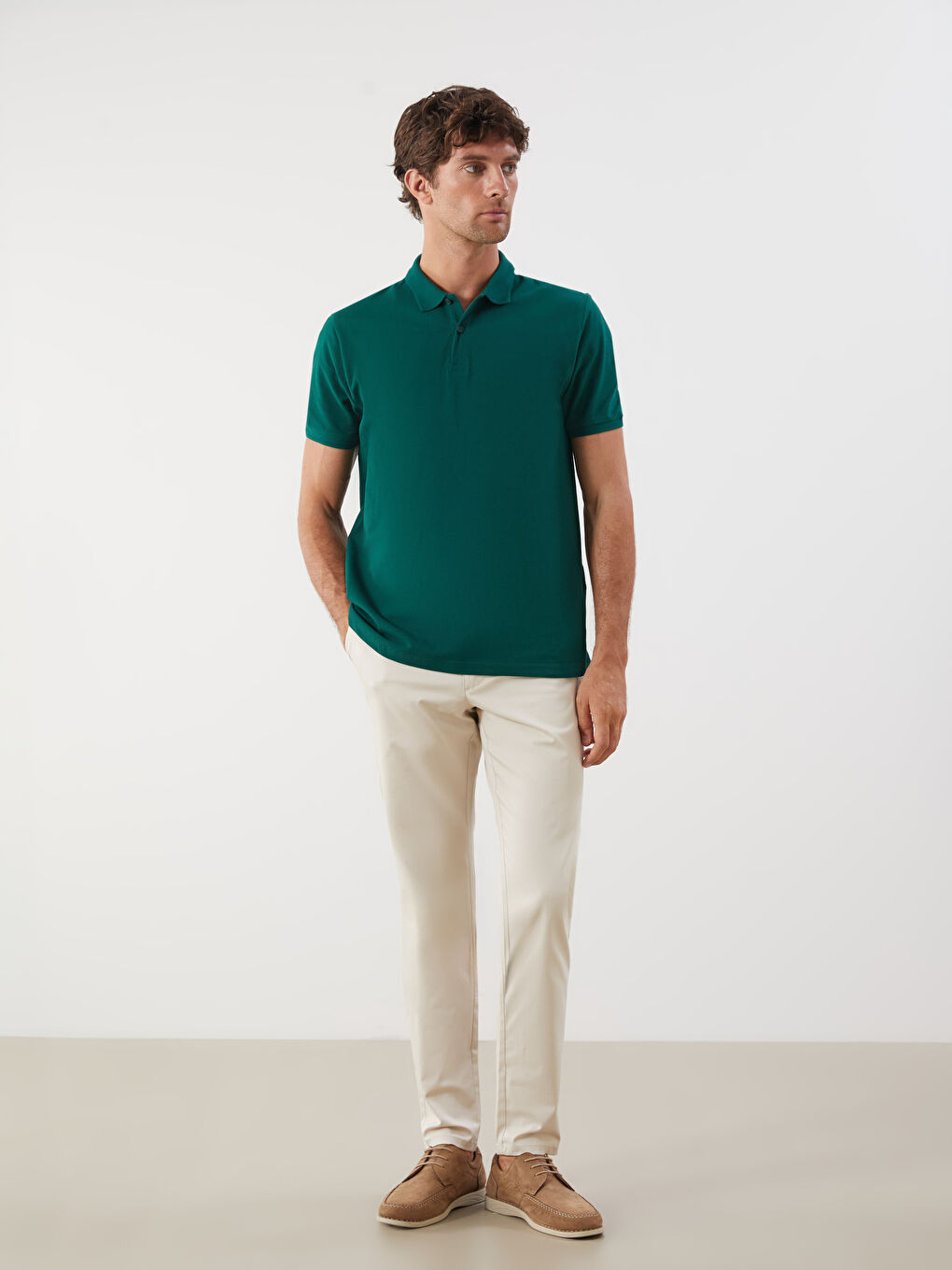 Polo Neck Pique Men's T-Shirt-1