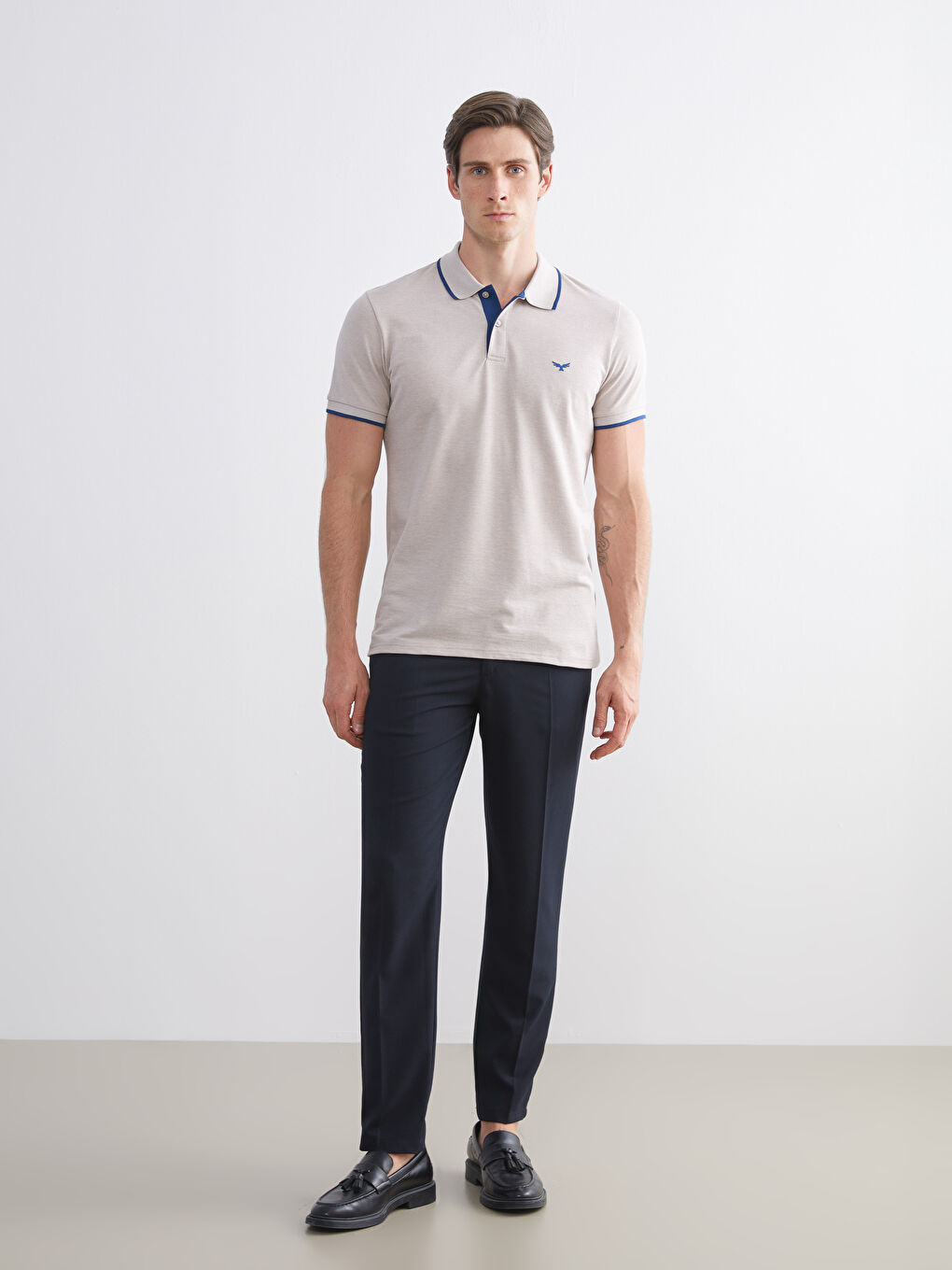 Πικέ Ανδρικό T-Shirt με Γιακά Polo-1