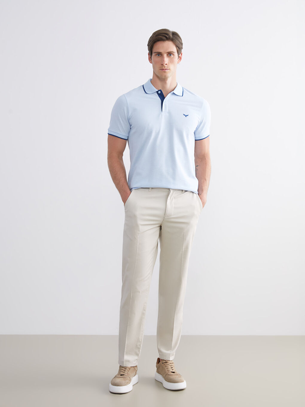 T-shirt pour Hommes en Piqué à Col Polo-1