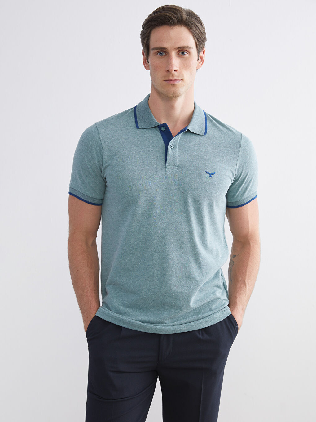 T-shirt pour Hommes en Piqué à Col Polo