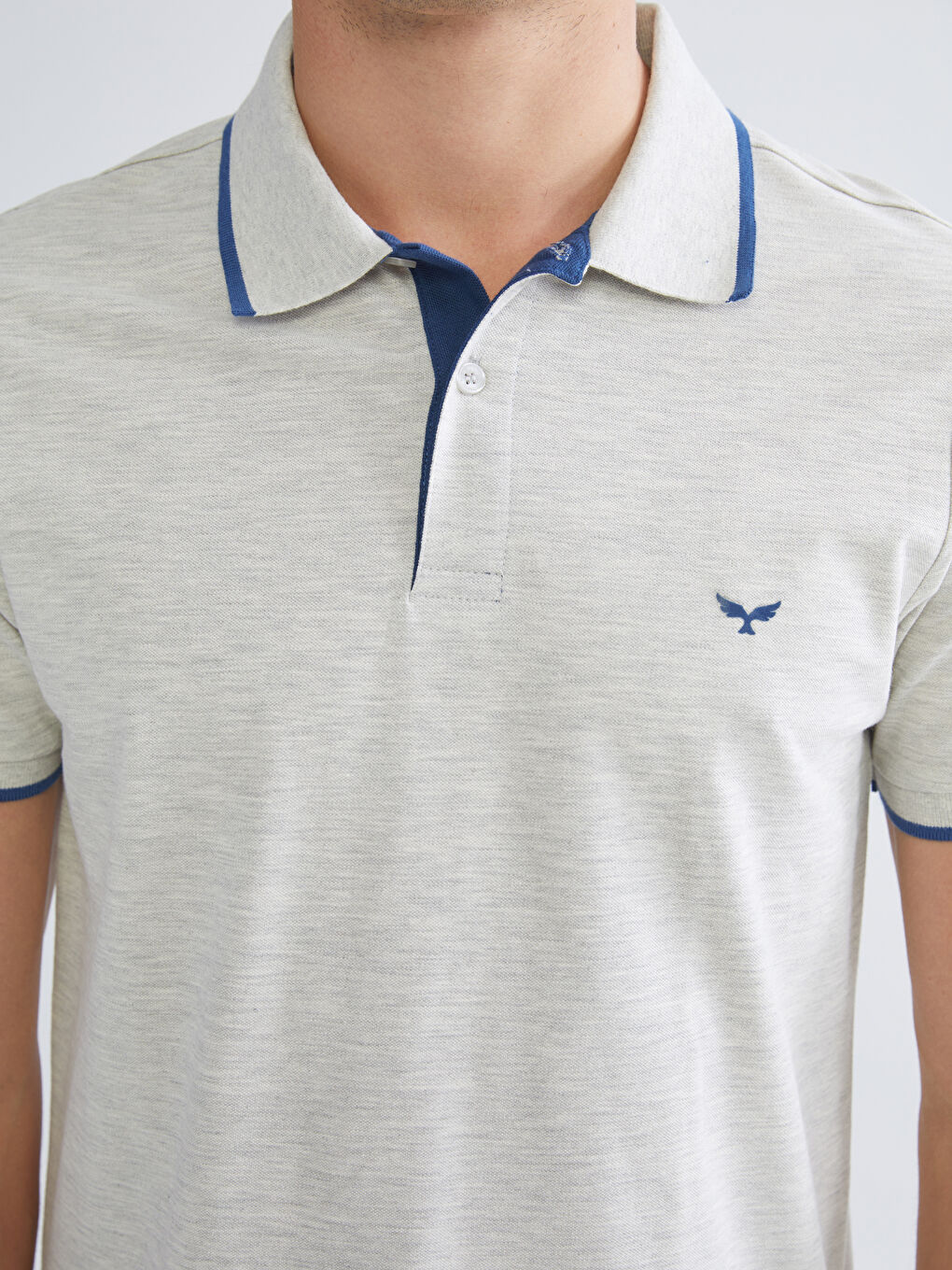 تي شيرت ياقة بولو بيكيه للرجال-5