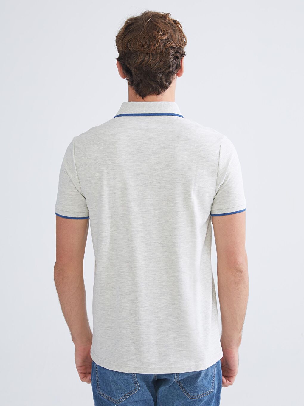 تي شيرت ياقة بولو بيكيه للرجال-7