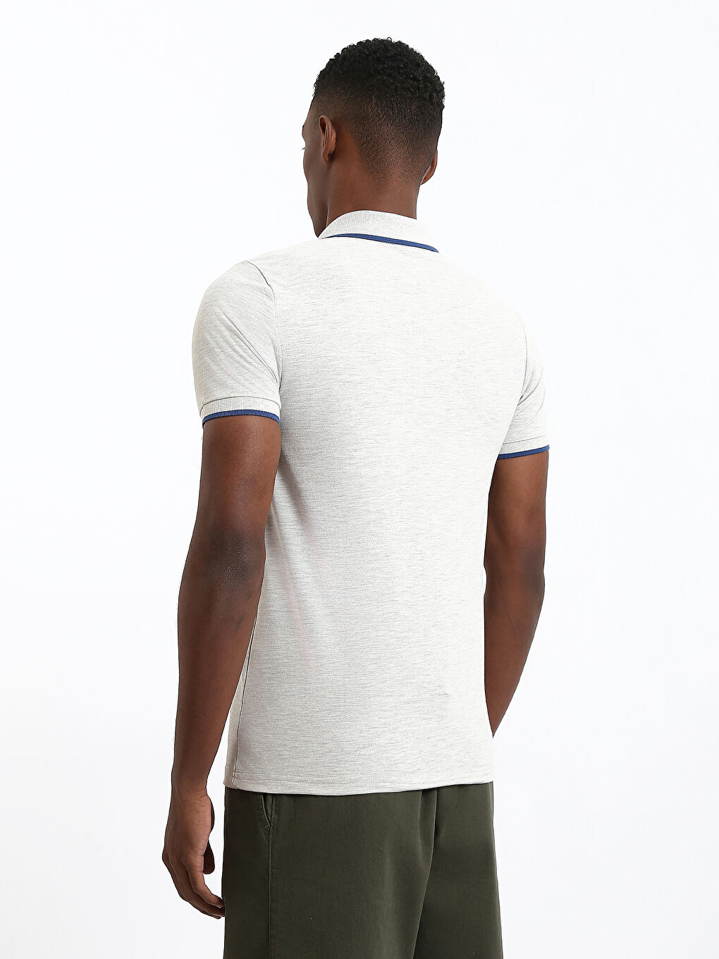 تي شيرت ياقة بولو بيكيه للرجال-8