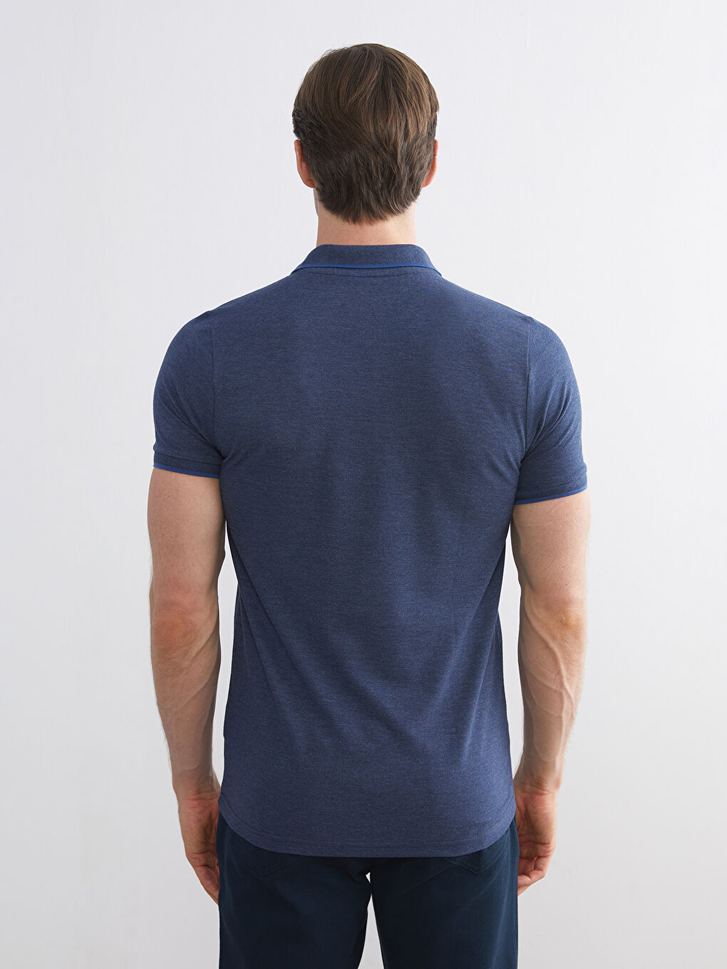 تي شيرت ياقة بولو بيكيه للرجال-3