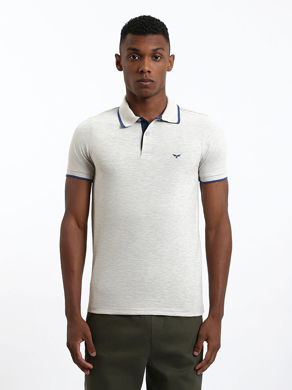 تي شيرت ياقة بولو بيكيه للرجال-1
