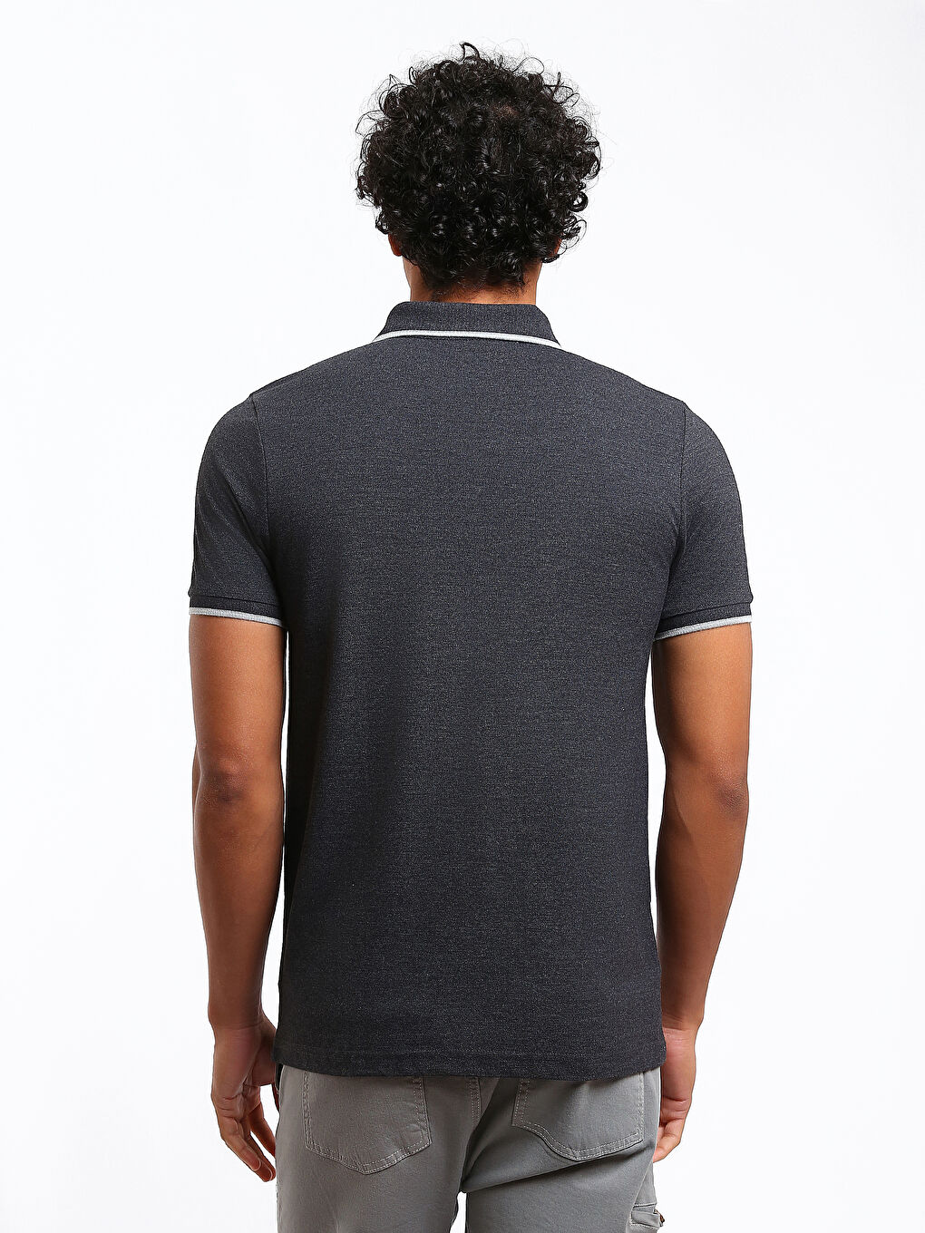 تي شيرت ياقة بولو بيكيه للرجال-4