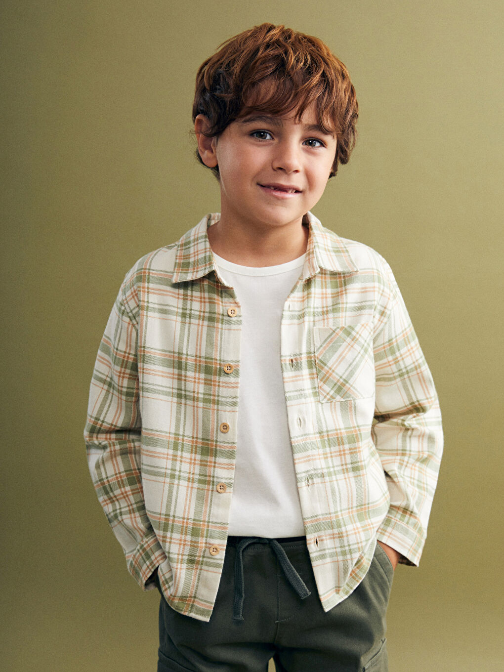 Regular Fit Plaid Boys' Lumberjack Shirt-2
