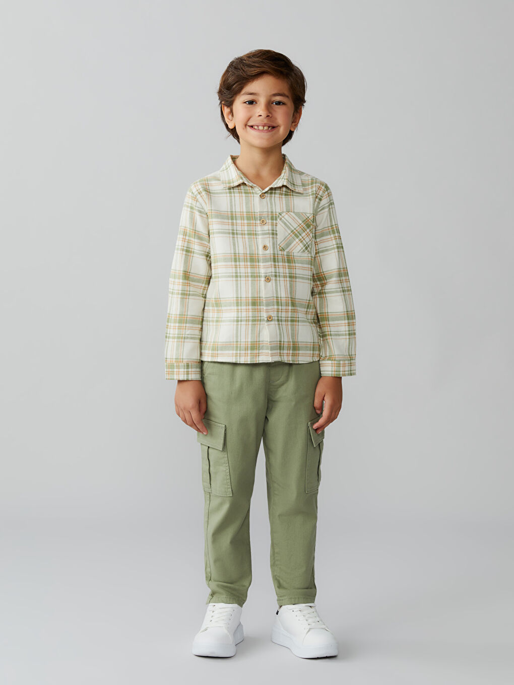 Regular Fit Plaid Boys' Lumberjack Shirt-1