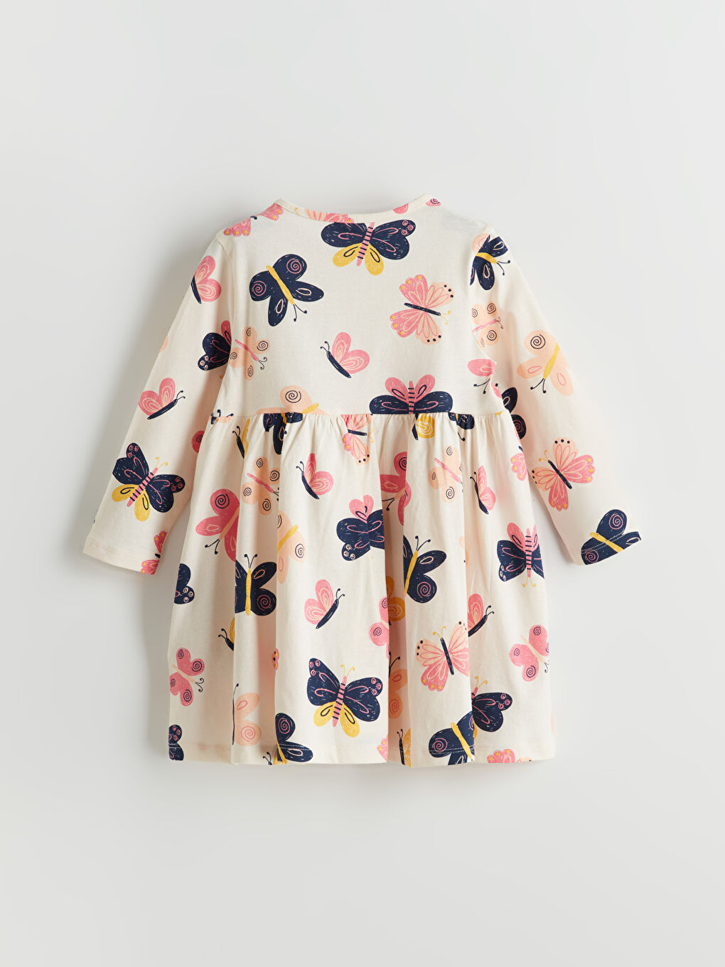 LCW Kids Crew Neck Printed Girls' Dress -W56873Z1-LRA