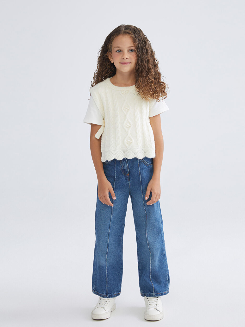 Gilet pull ÉCROU Fille-1
