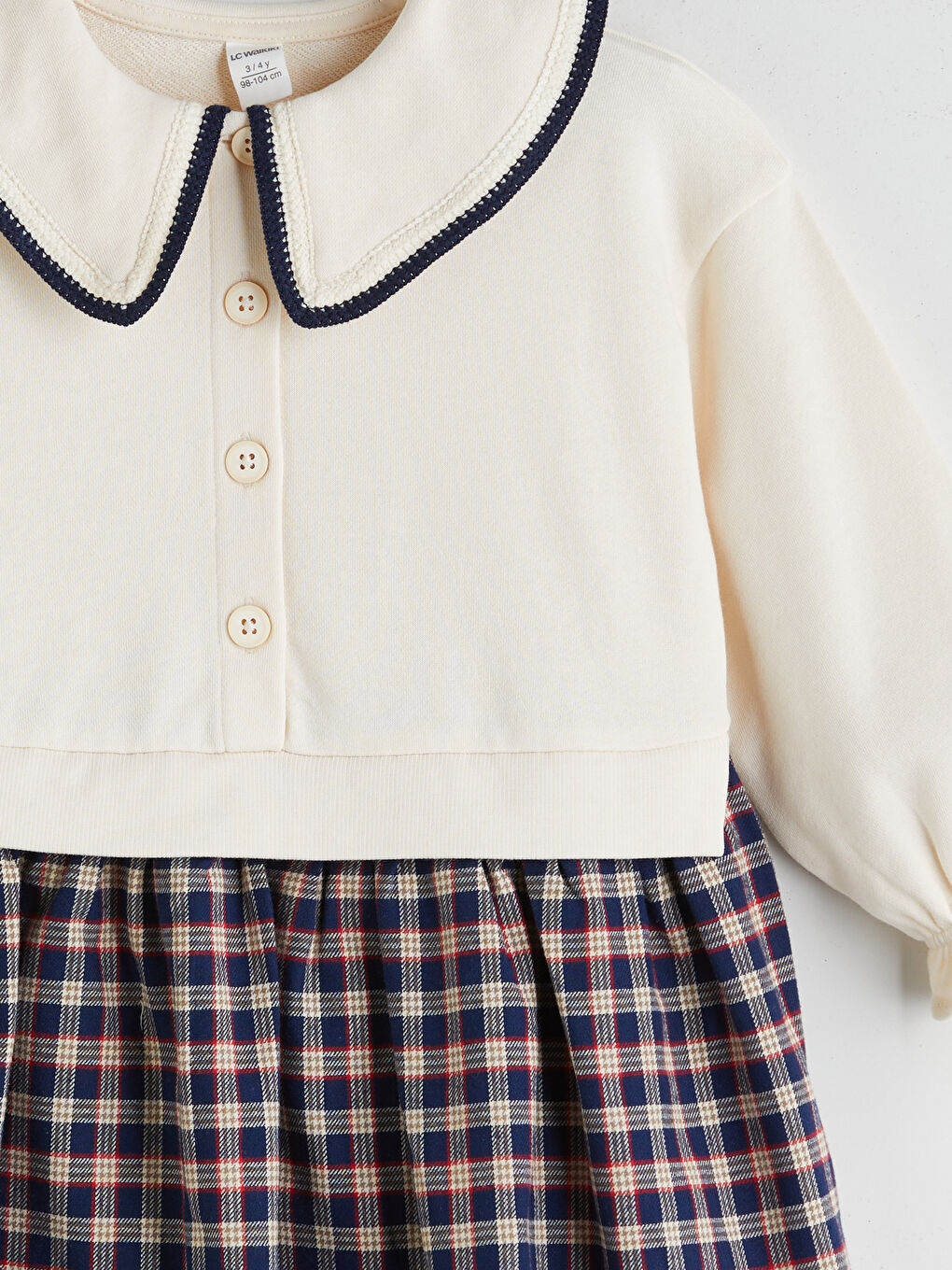 LCW Kids Peter Pan Collar Girls' Dress -W56893Z1-FRC
