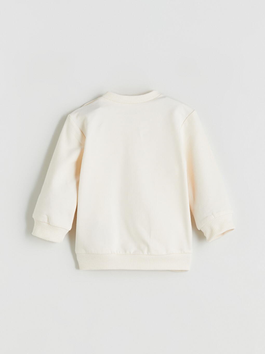 Bej Baskılı Erkek Bebek Sweatshirt-1