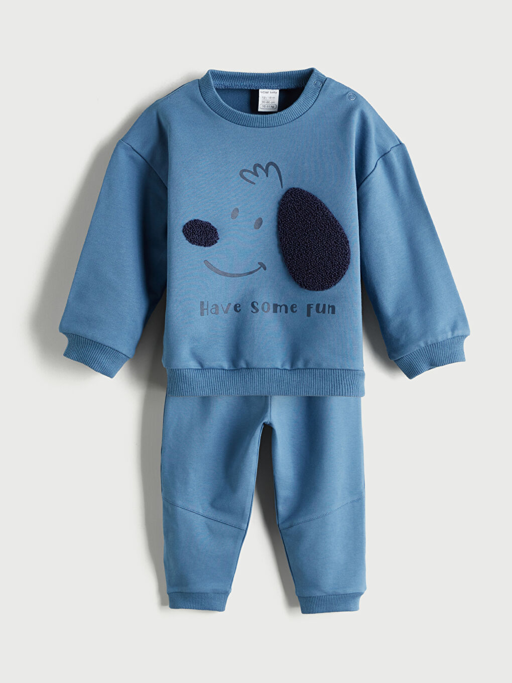 LC WAIKIKI Crew Neck Baby Boy Sweatshirt and Tracksuit Bottom 2 Pack -W56898Z1-VX2