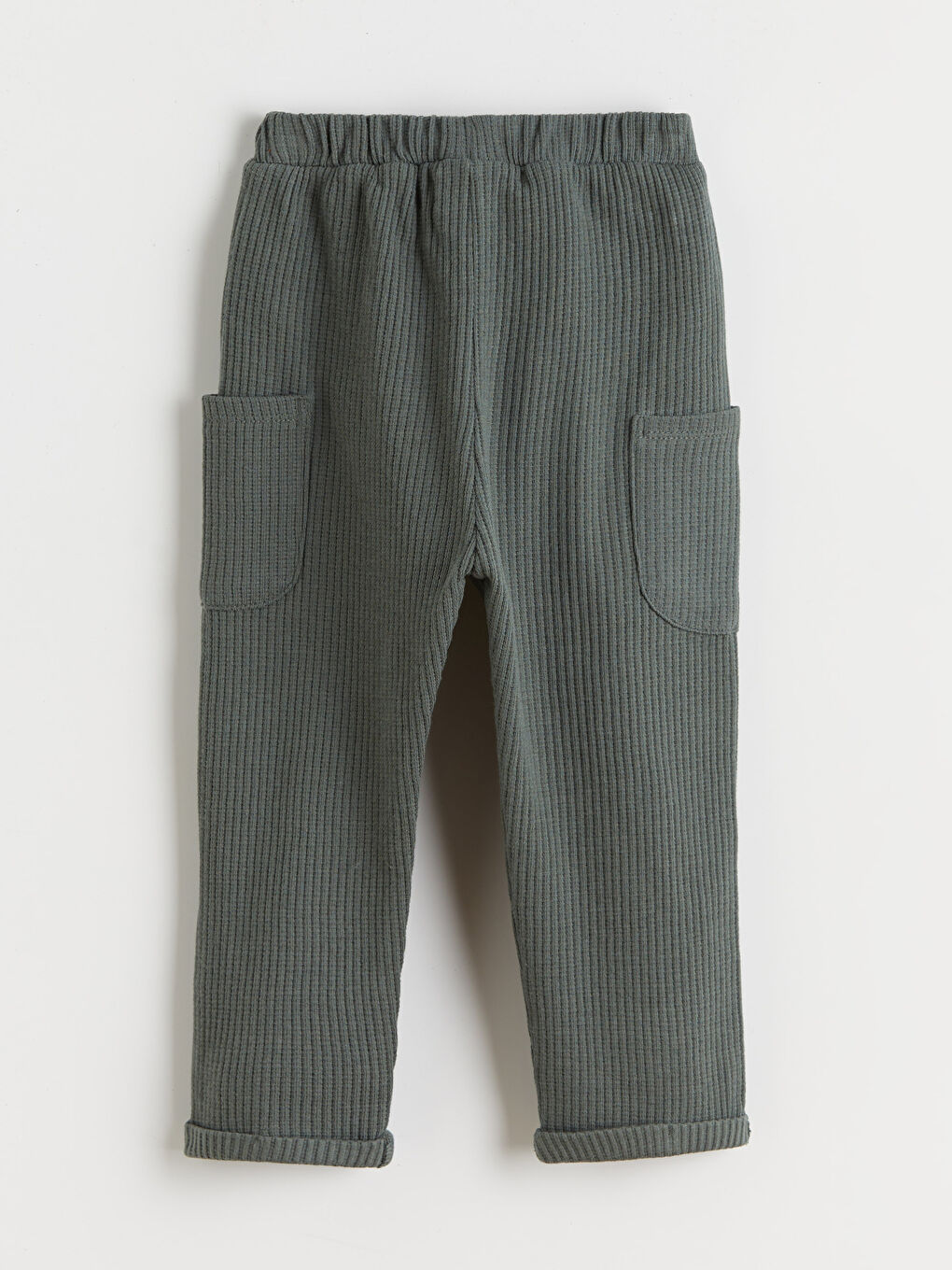 Yeşil Beli Lastikli Erkek Bebek Jogger Eşofman Alt-3