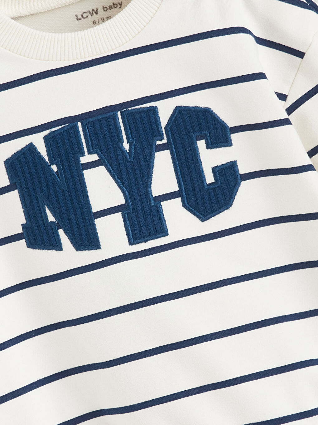 Ekru Nakışlı Erkek Bebek Sweatshirt ve Pantolon-4