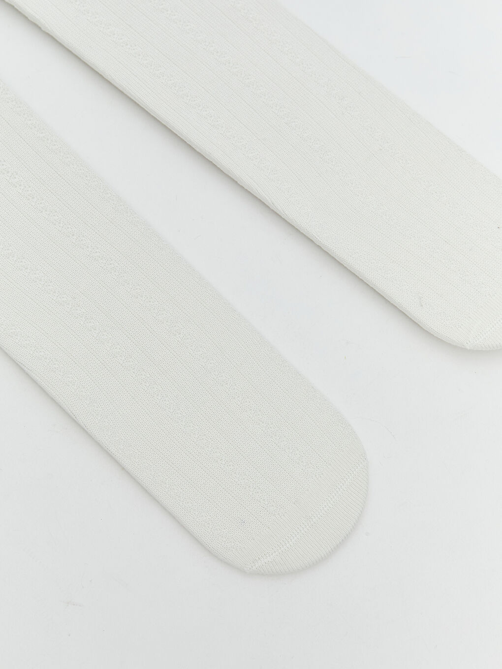 Ekru Desenli Kız Çocuk Külotlu Çorap 2'li-1