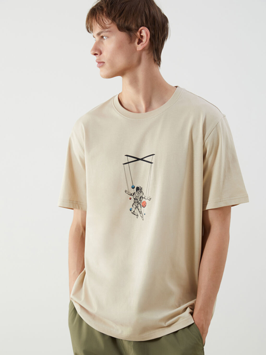 XSIDE Crew Neck Printed Jersey Men's T-Shirt -W56955Z8-VGK