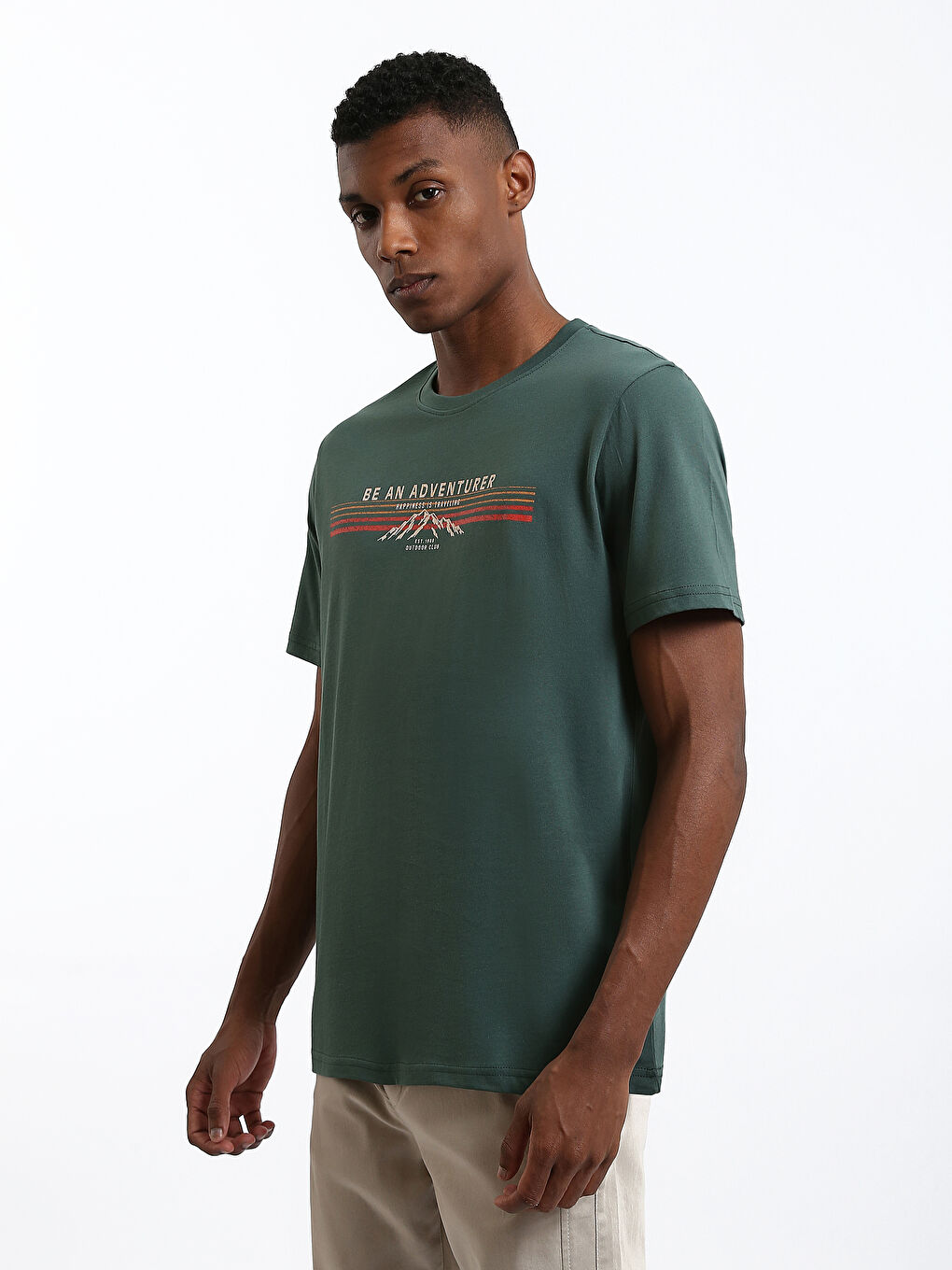 Crew Neck Printed Men's T-Shirt-3