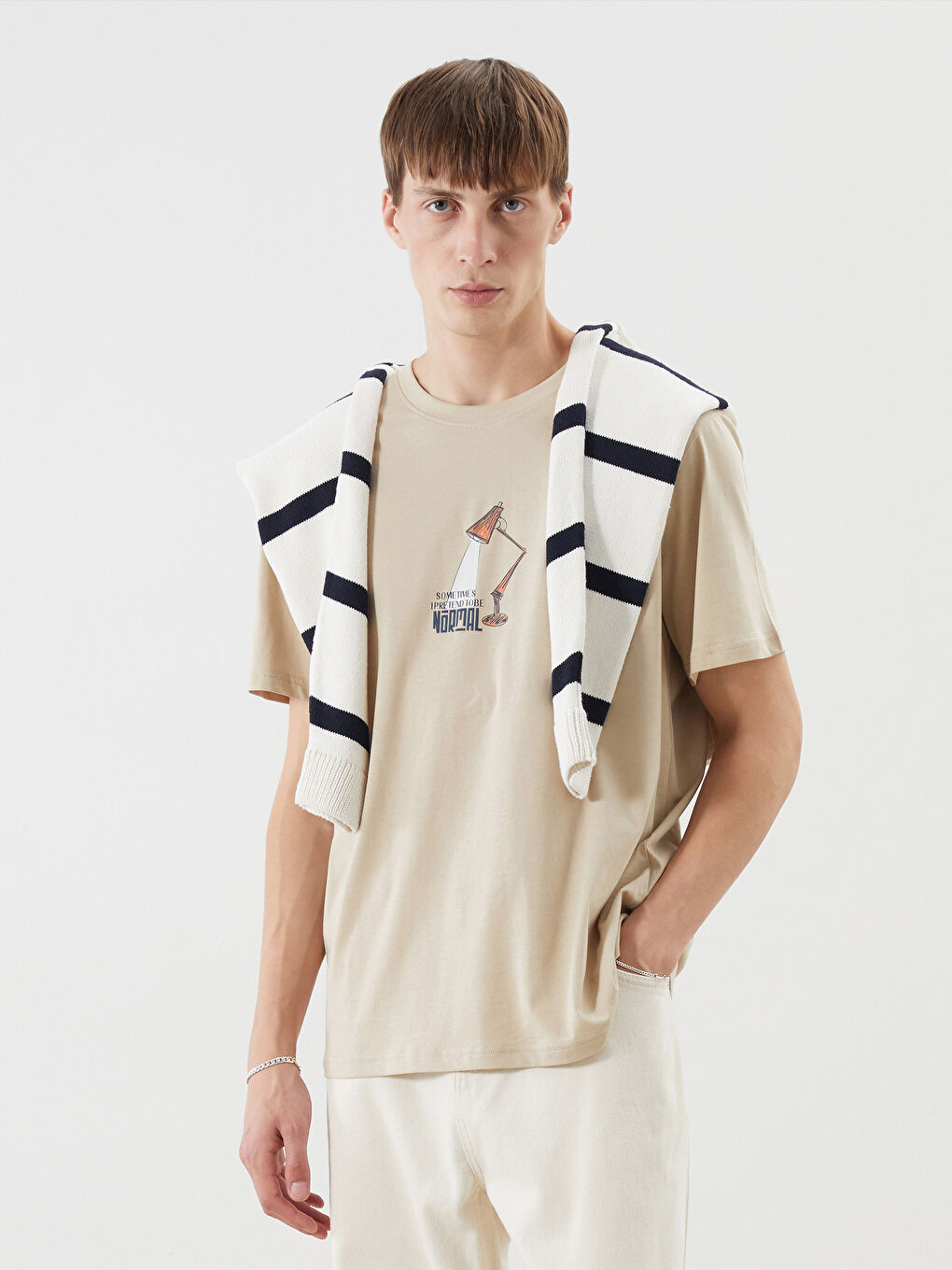 Crew Neck Printed Jersey Men's T-Shirt