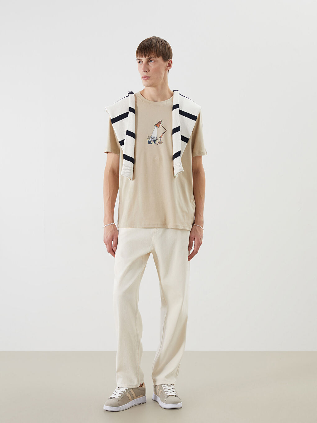 Crew Neck Printed Jersey Men's T-Shirt-1