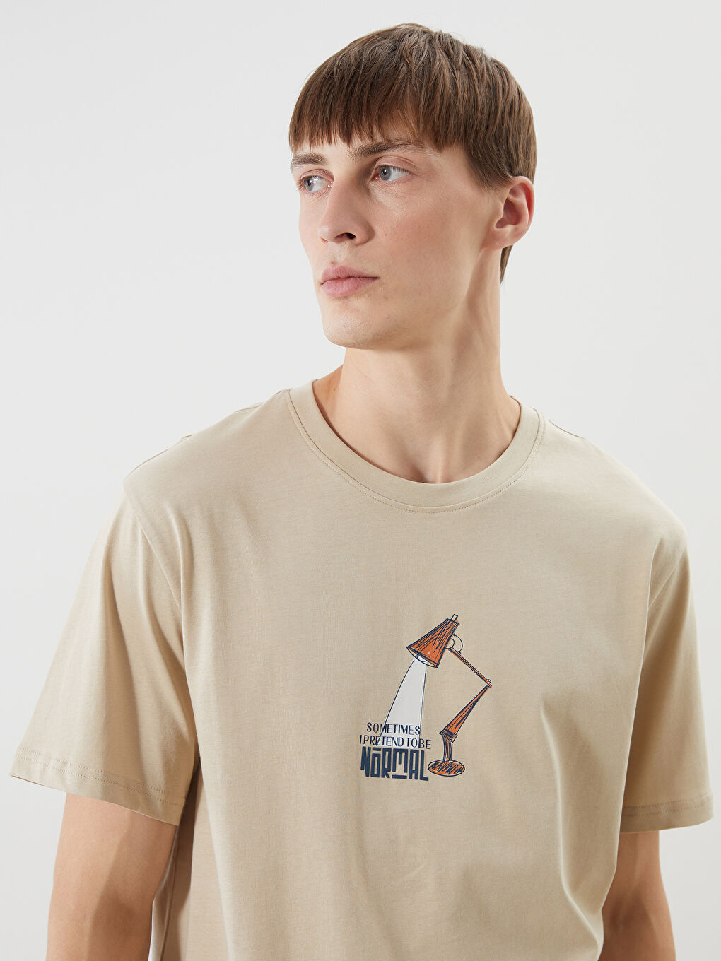 Crew Neck Printed Jersey Men's T-Shirt-2