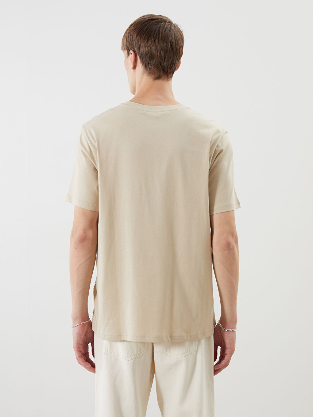 Crew Neck Printed Jersey Men's T-Shirt-3