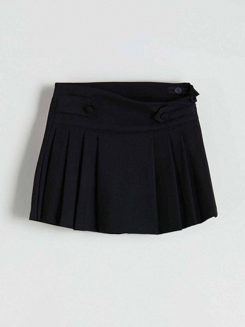 Siyah Pileli Kız Çocuk Şort Etek-3