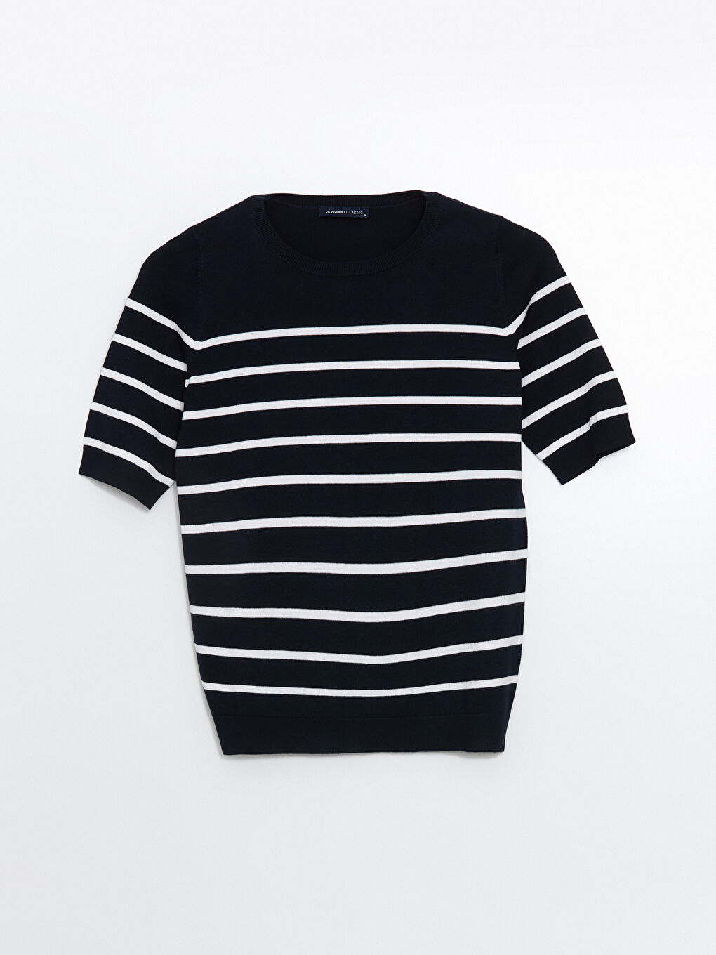LCWAIKIKI Classic Crew Neck Striped Women's Knitwear Sweater -W56983Z8-LGS