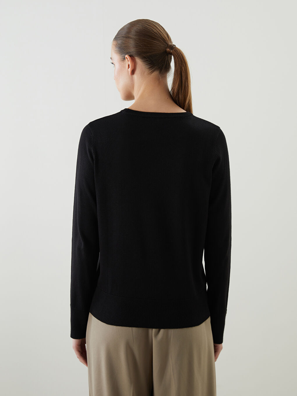 LCWAIKIKI Classic Crew Neck Women's Knitwear Sweater -W56984Z8-CVL