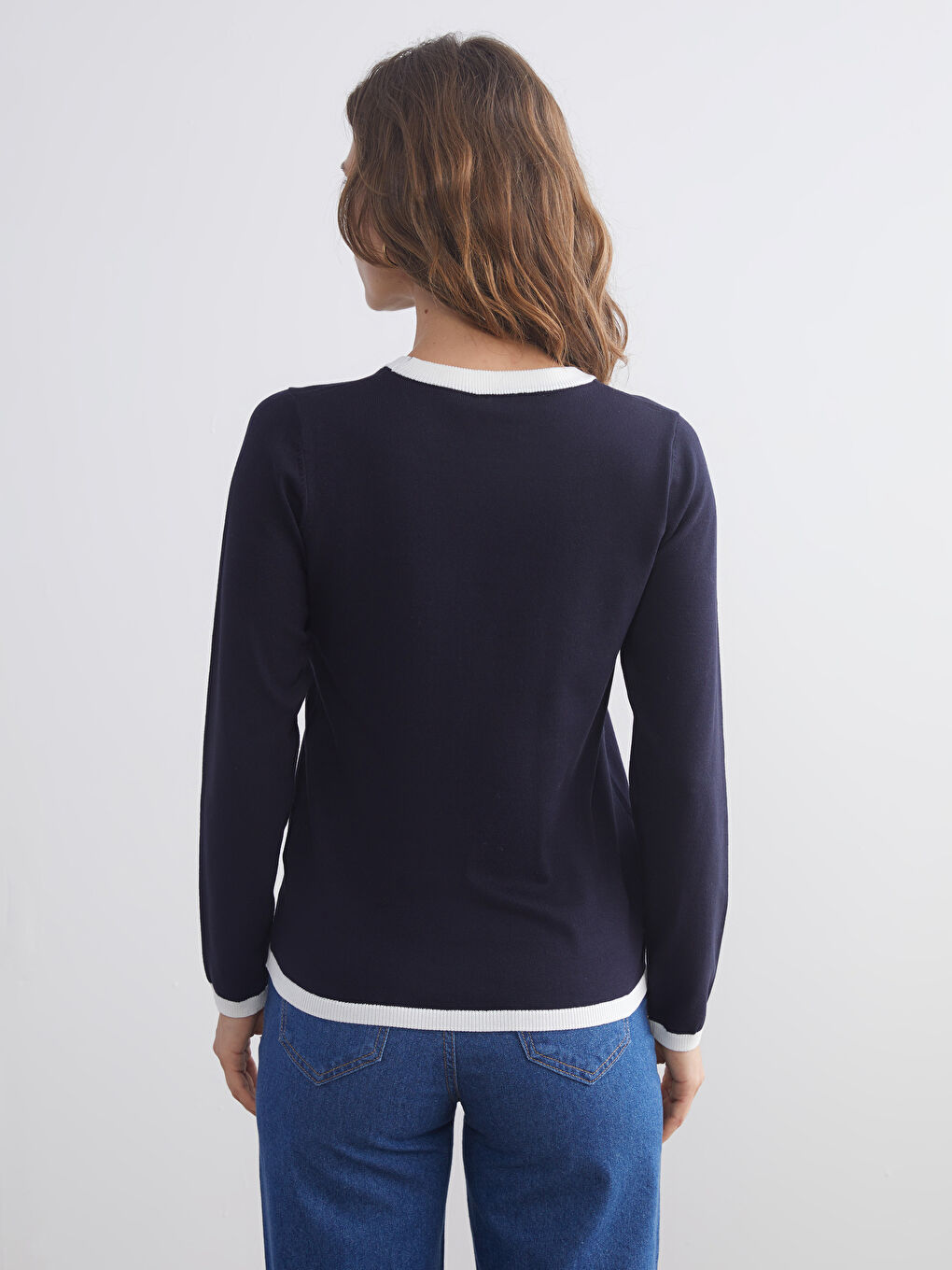 LCWAIKIKI Classic Crew Neck Women's Knitwear Sweater -W56989Z8-DDG