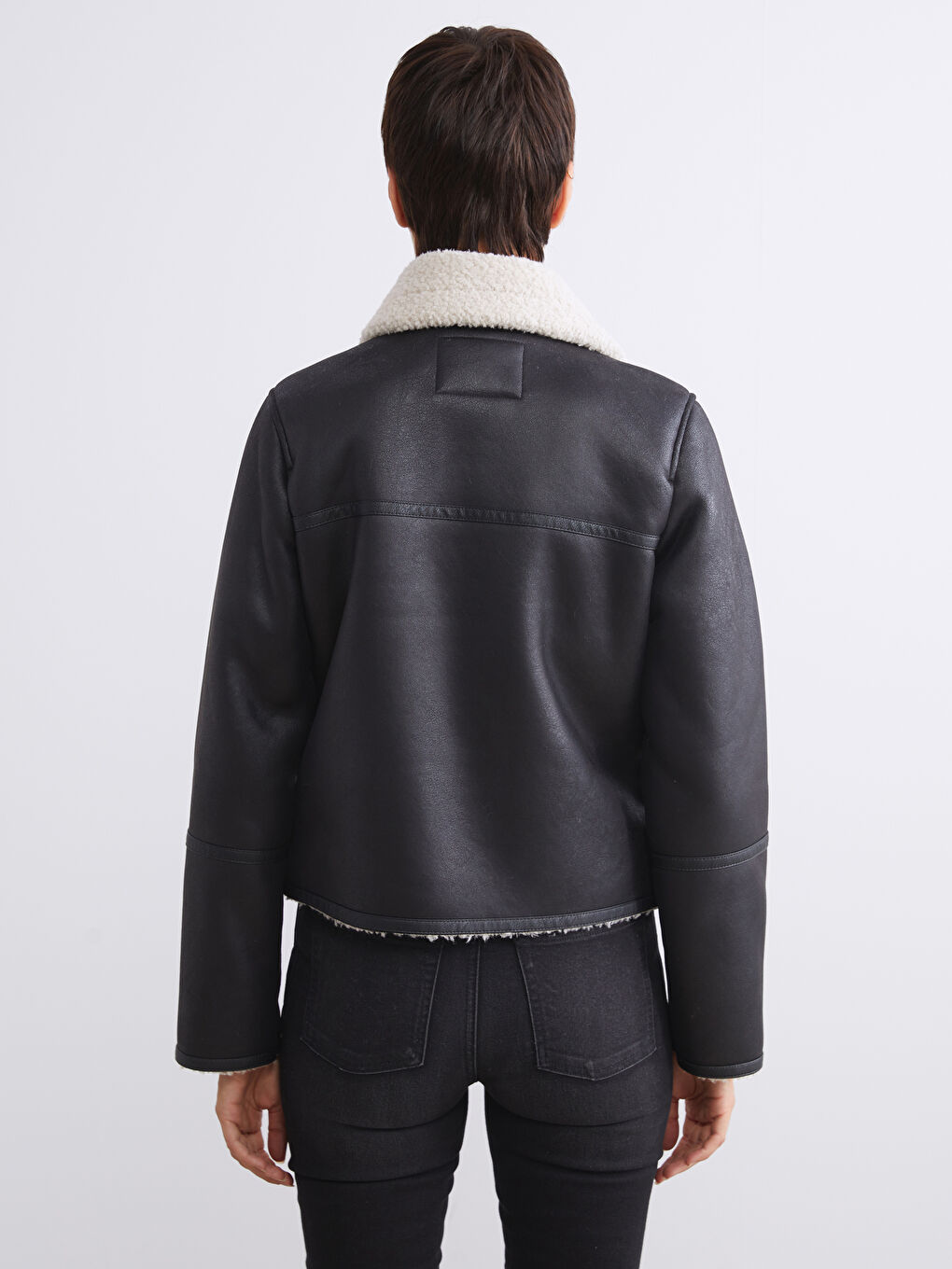 Shirt Collar Long Sleeve Women's Suede Coats-4