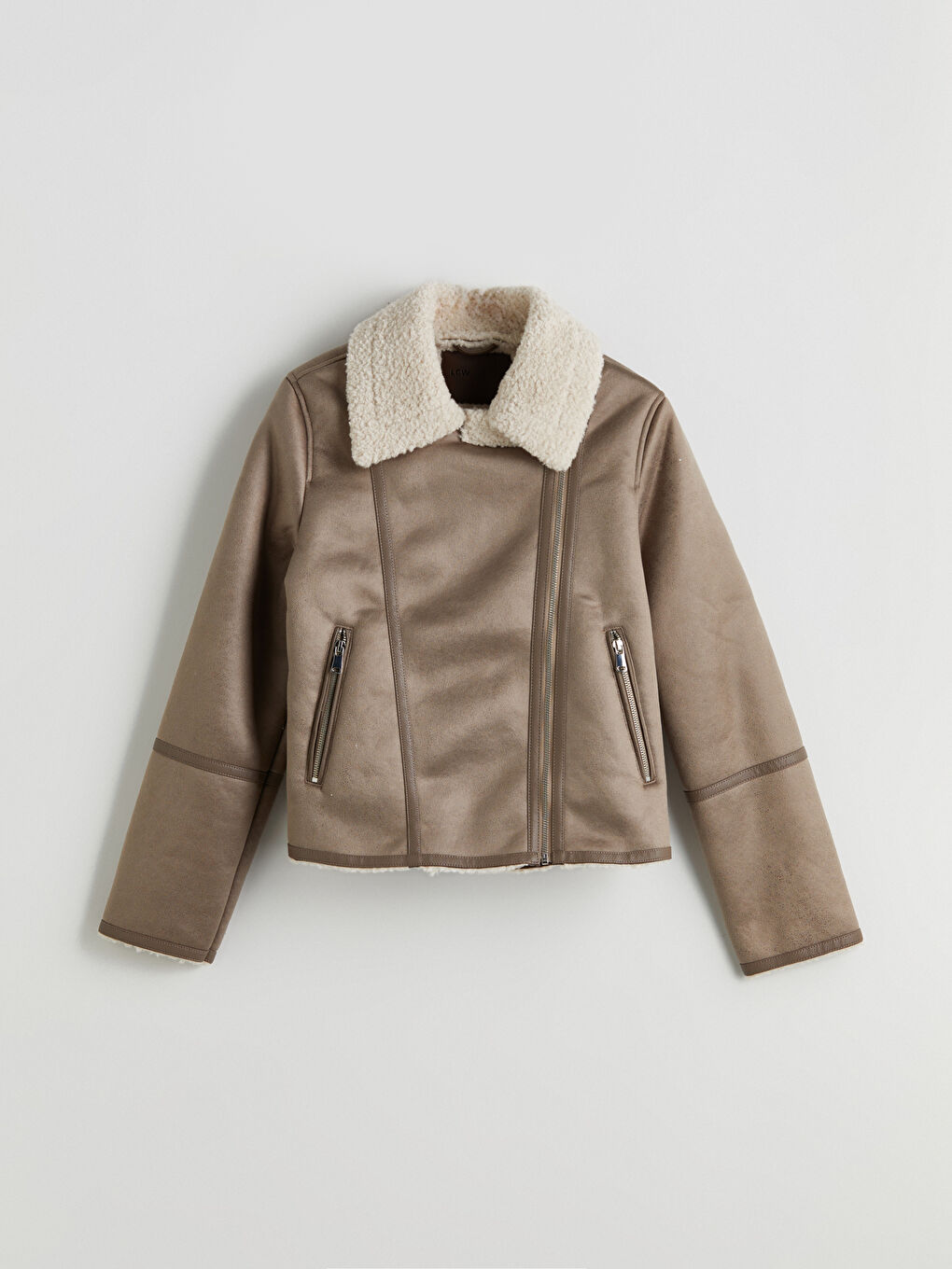 Shirt Collar Long Sleeve Women's Suede Coats-6
