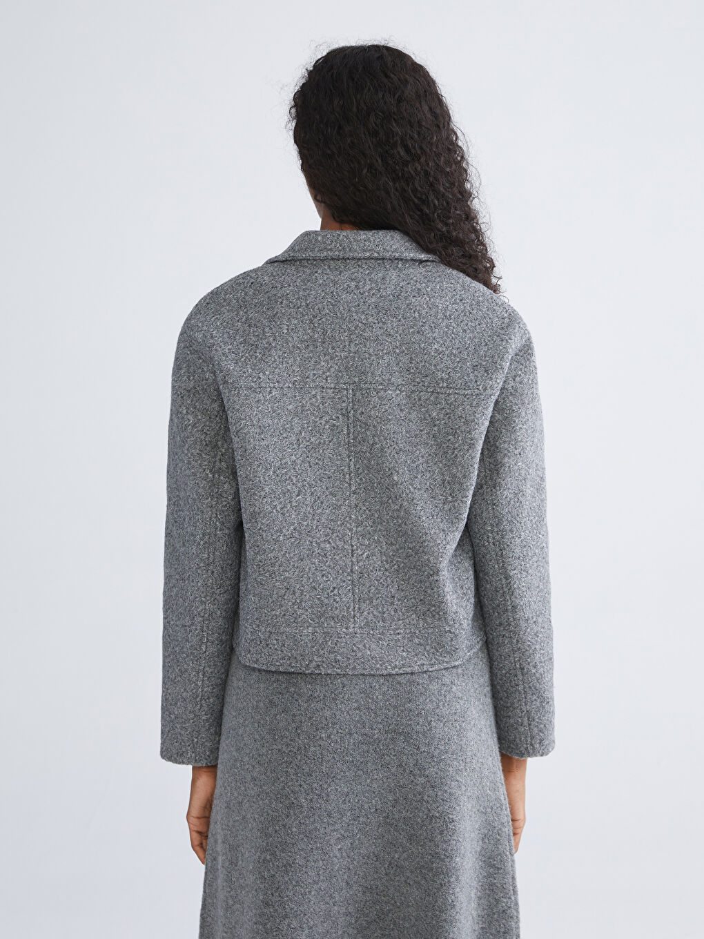 LCW Vision Collared Neck Women's Cachet Overcoat -W57003Z8-JMD